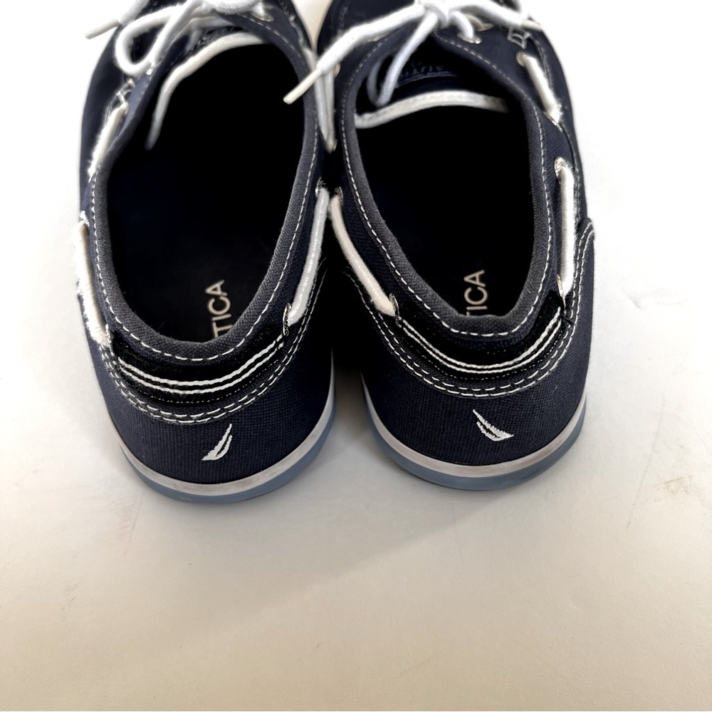 Nautica Men Blue Canvas Slip On Sneakers, Size 13 - Picture 3 of 5